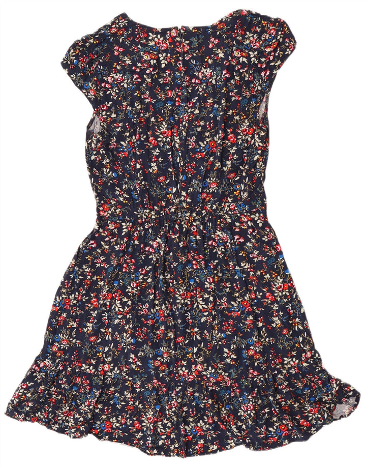 Abito a trapezio da donna J. Crew US 6 Viscosa floreale blu navy medio