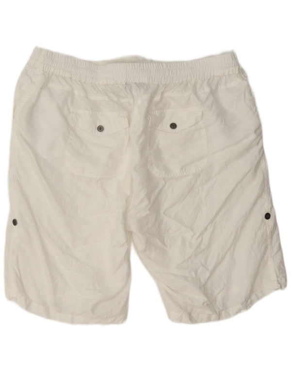 Pantaloncini casual da donna Marks & Spencer Autograph UK 18 XL W40 bianchi
