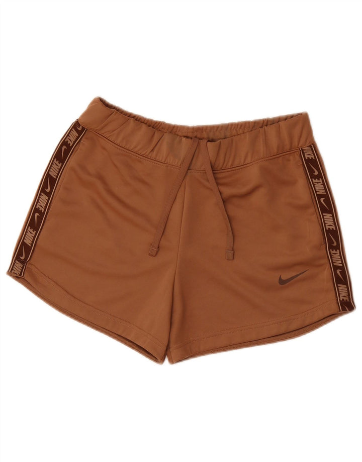 Pantaloncini sportivi Nike da donna con grafica UK 10 piccoli in poliestere marrone