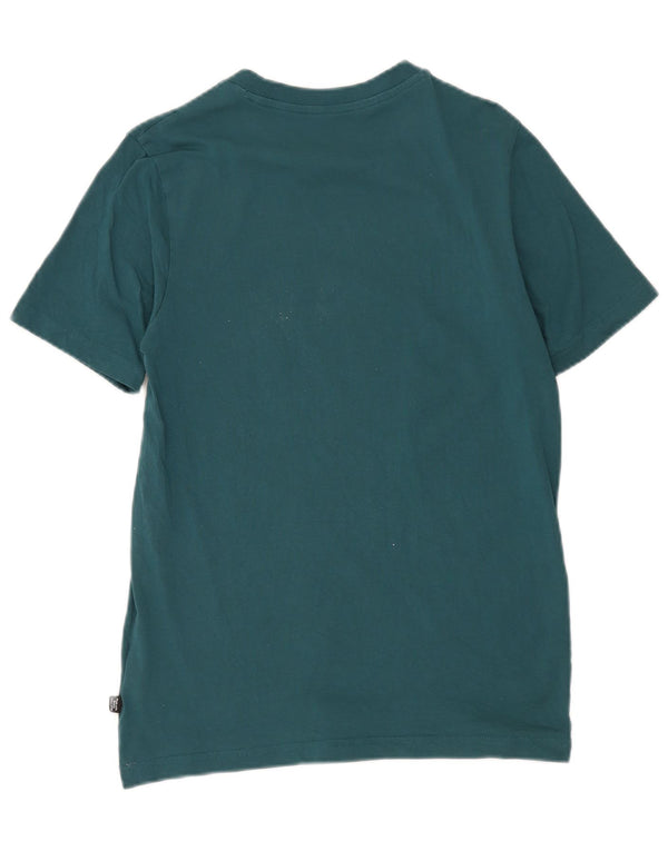 T-shirt grafica da uomo Puma Top Small in cotone verde