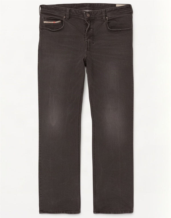 Jeans dritti da uomo Diesel Zatiny vestibilità regolare W36 L30 cotone nero