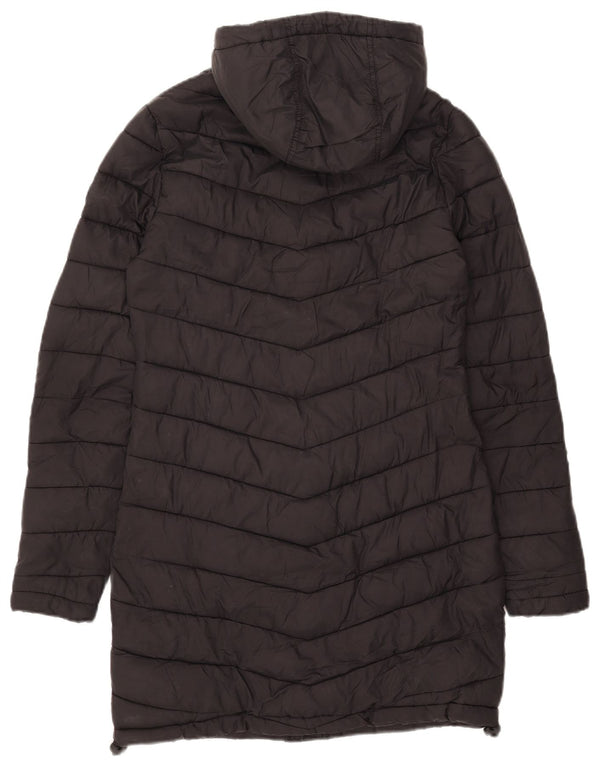 Cappotto imbottito con cappuccio da donna Superdry UK 6 XS nylon nero