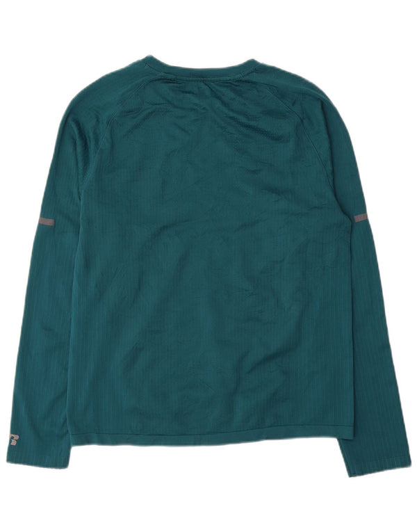 Maglia a maniche lunghe Dri-Power da ragazzo Russell Athletic 14-15 anni XL in nylon verde