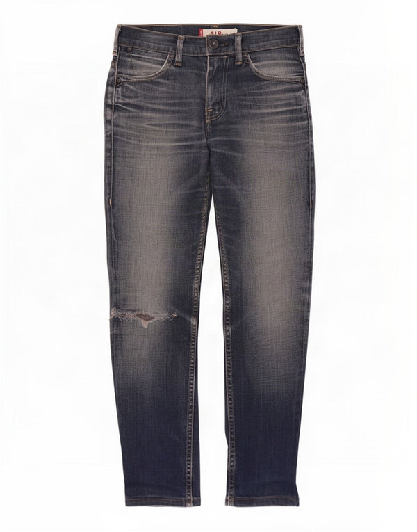 Levi's Womens 519 Distressed Slim Jeans W28 L28 Blue