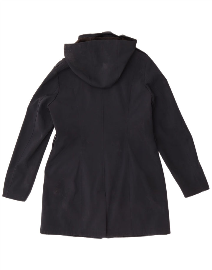 Cappotto militare con cappuccio da donna Michael Kors UK 14 medio blu navy