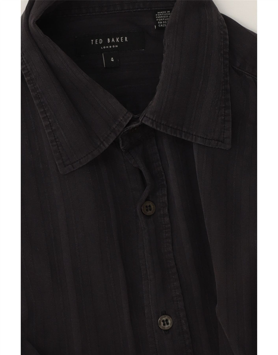 Camicia da uomo TED BAKER taglia 4 grande gessato nero
