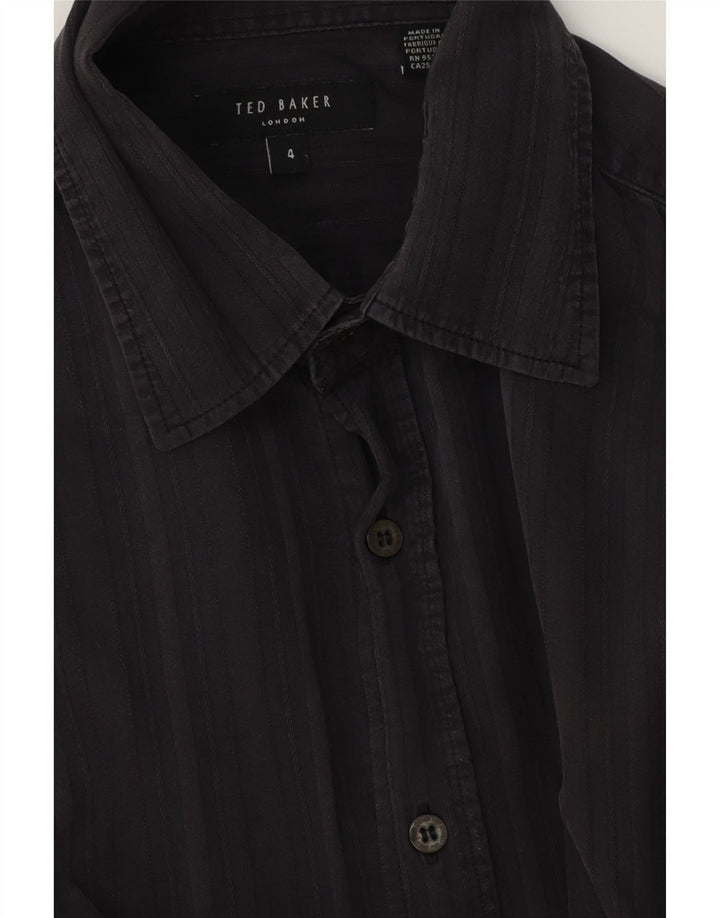 Camicia da uomo TED BAKER taglia 4 grande gessato nero