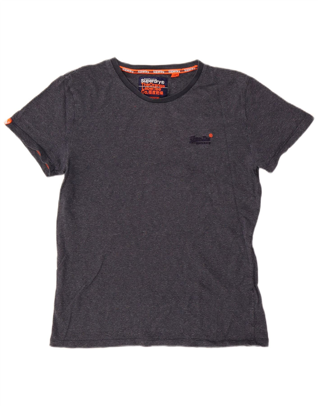T-shirt da uomo Superdry Top Large in cotone blu navy