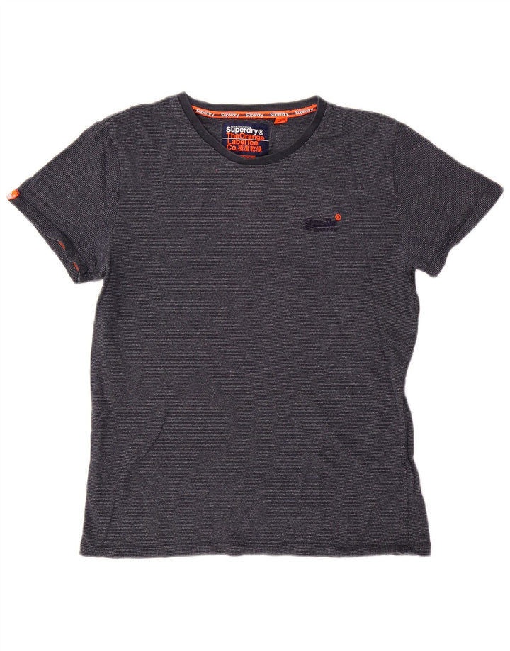 T-shirt da uomo Superdry Top Large in cotone blu navy