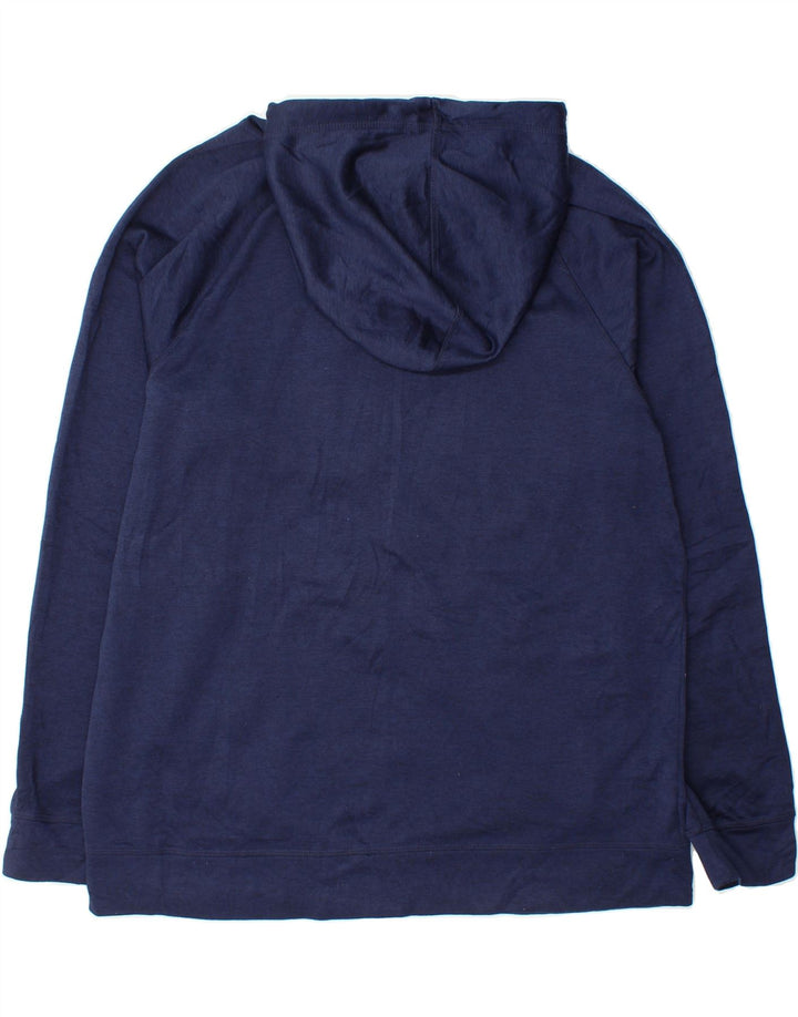 EDDIE BAUER Mens Zip Hoodie Sweater Large Navy Blue Polyester Vintage Eddie Bauer and Second-Hand Eddie Bauer from Messina Hembry 