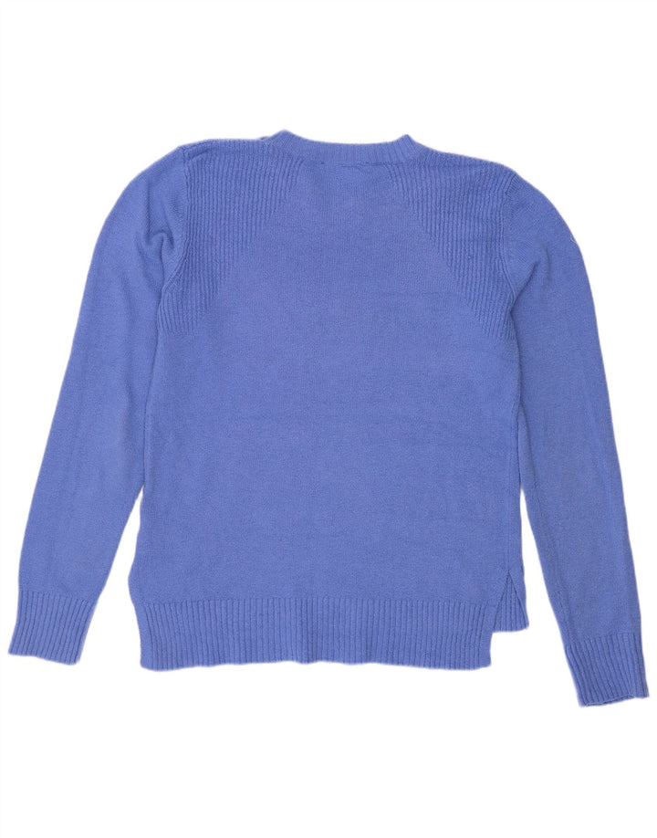 Maglione maglione girocollo da donna Oasis UK 14 Poliestere blu medio