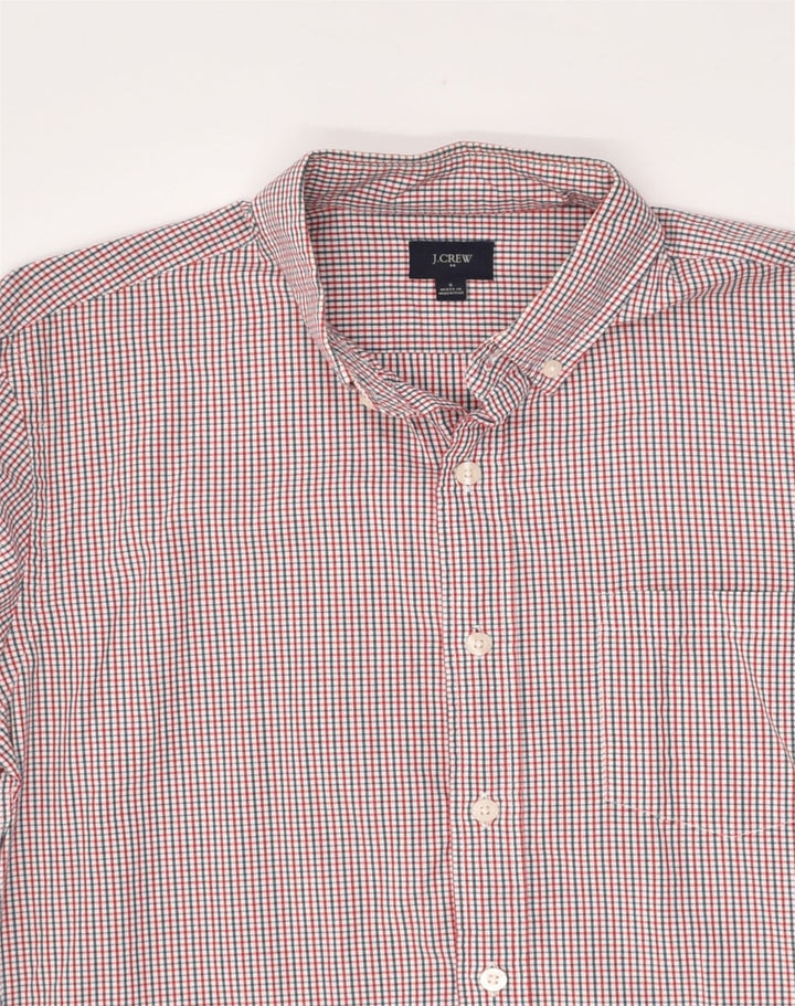 J. CREW Mens Shirt Small Red Check Cotton | Vintage J. Crew | Thrift | Second-Hand J. Crew | Used Clothing | Messina Hembry 