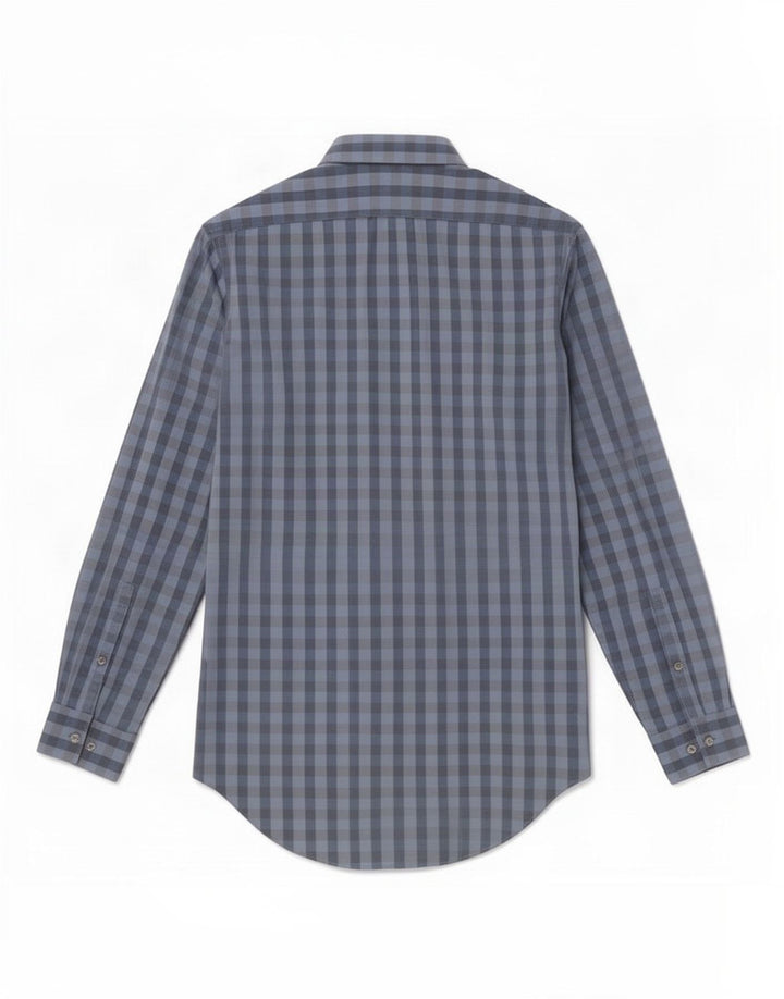Camicia slim fit da uomo Calvin Klein taglia 15 a quadretti blu medio