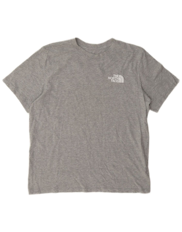 T-shirt grafica da donna The North Face Top UK 16 grande cotone grigio