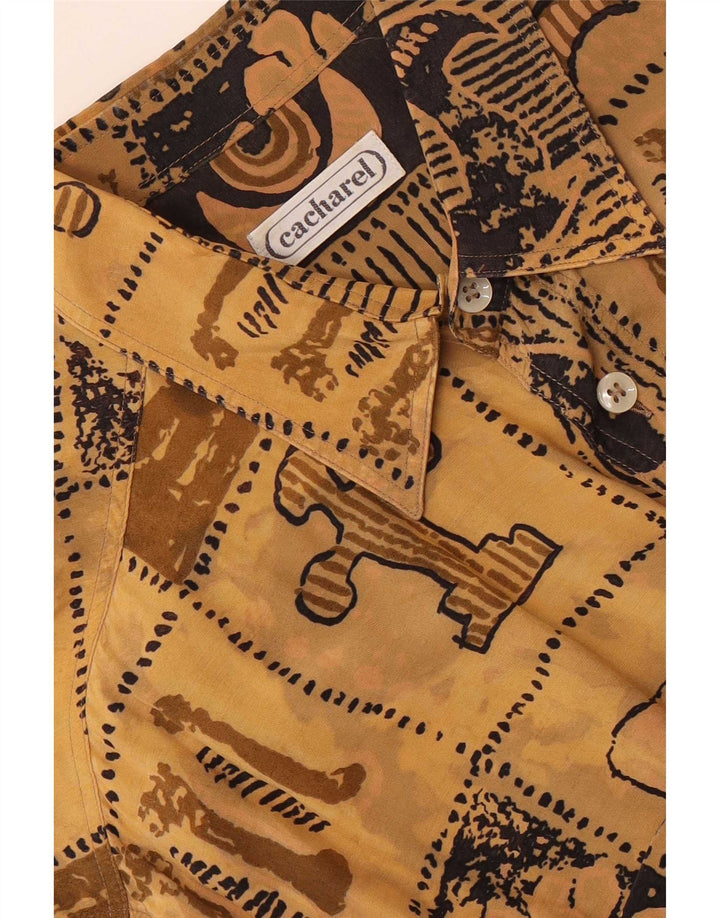 Camicia a maniche corte da uomo Cacharel taglia 15 1/2 39 Marrone medio geometrico