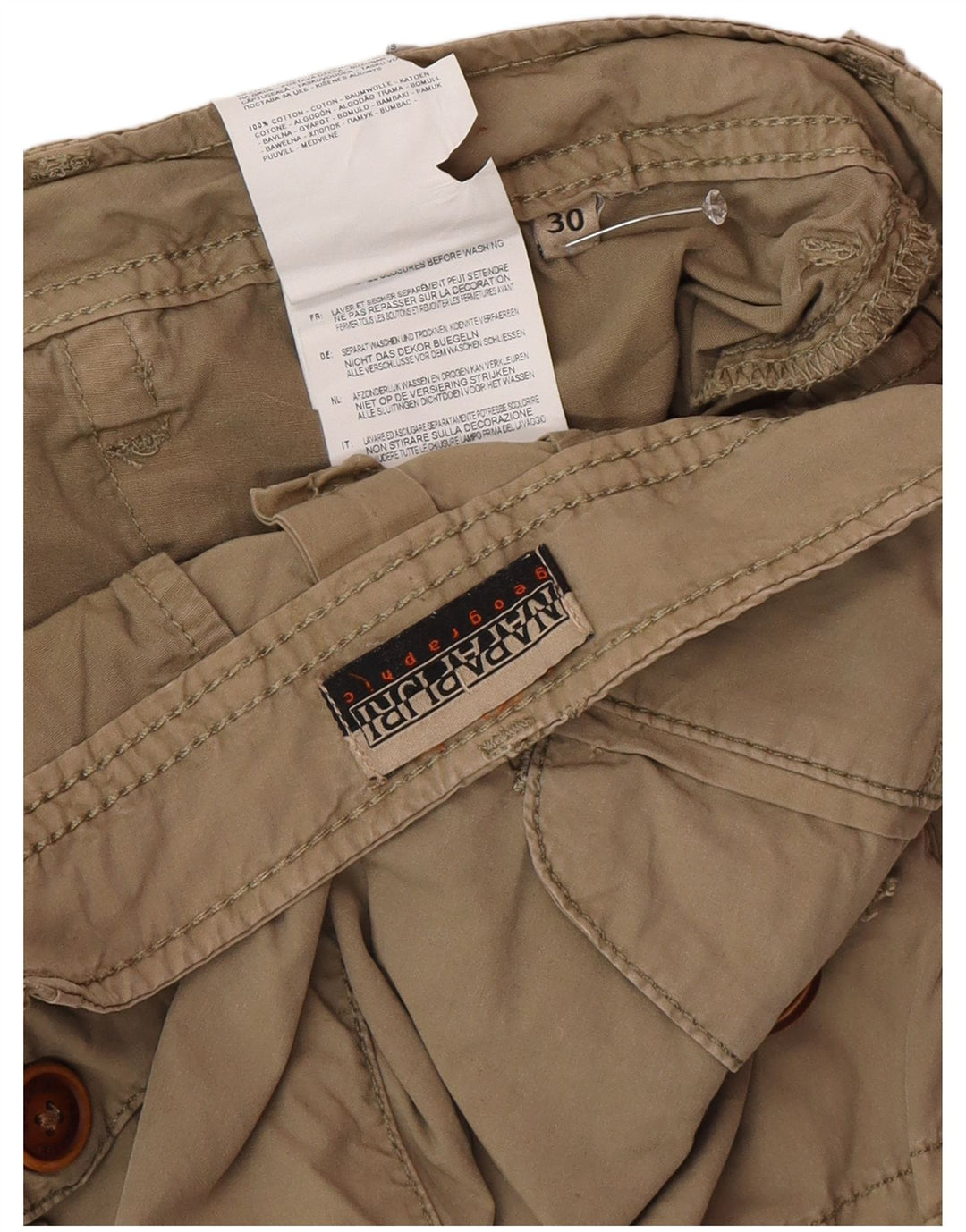 Pantaloncini cargo da uomo Napapijri W30 cotone kaki medio