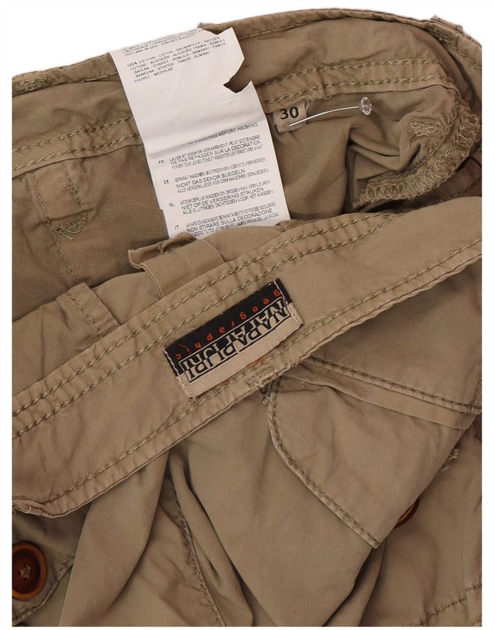 Pantaloncini cargo da uomo Napapijri W30 cotone kaki medio