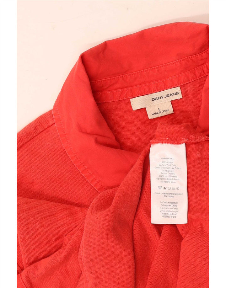 Camicia pullover da uomo Dkny grande in cotone rosso