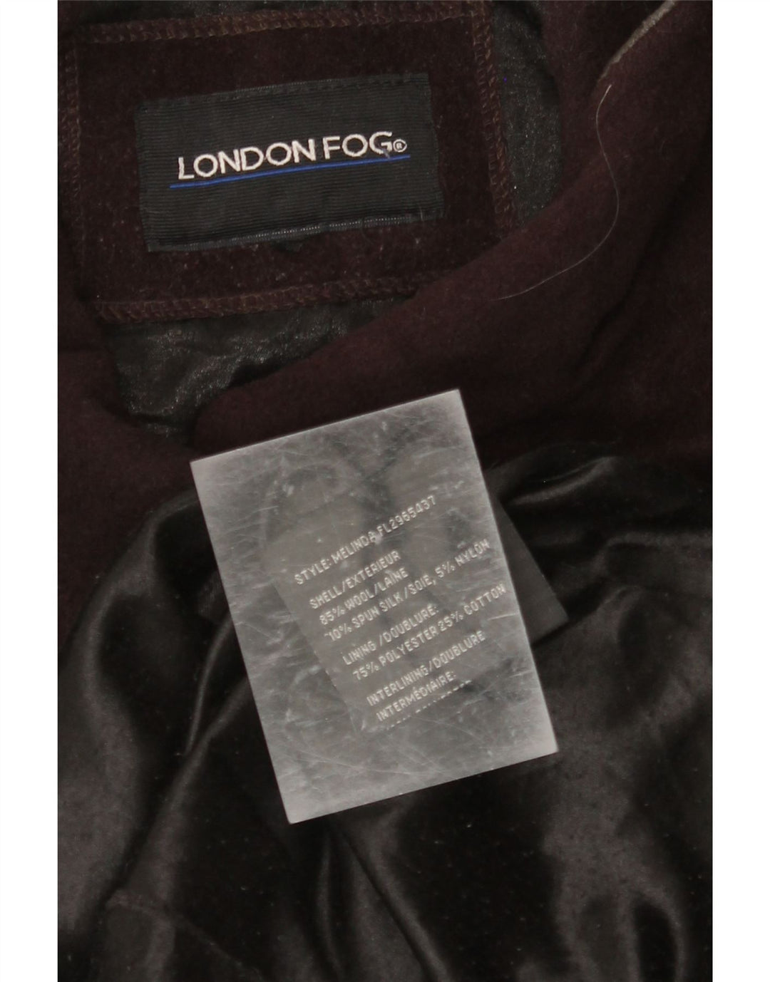 Soprabito da donna LONDON FOG UK 16 grande lana marrone