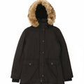 Giacca parka da donna con cappuccio Superdry UK 12 nylon nero medio