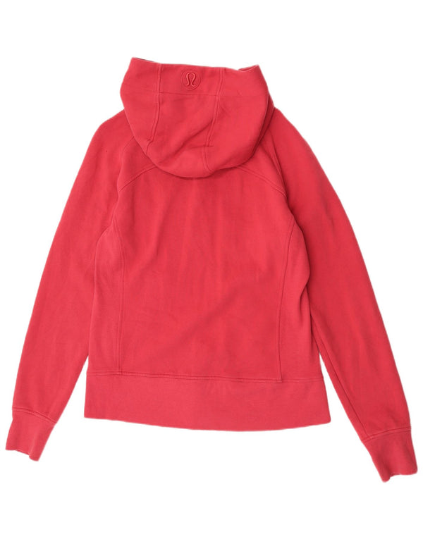 Maglione con cappuccio e zip da donna Lululemon US 12 grande cotone rosso