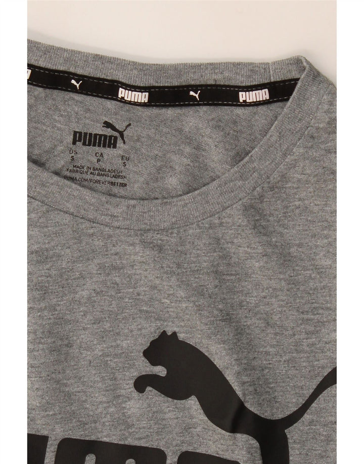 PUMA Mens Graphic T-Shirt Top Small Grey Cotton Vintage Puma and Second-Hand Puma from Messina Hembry 
