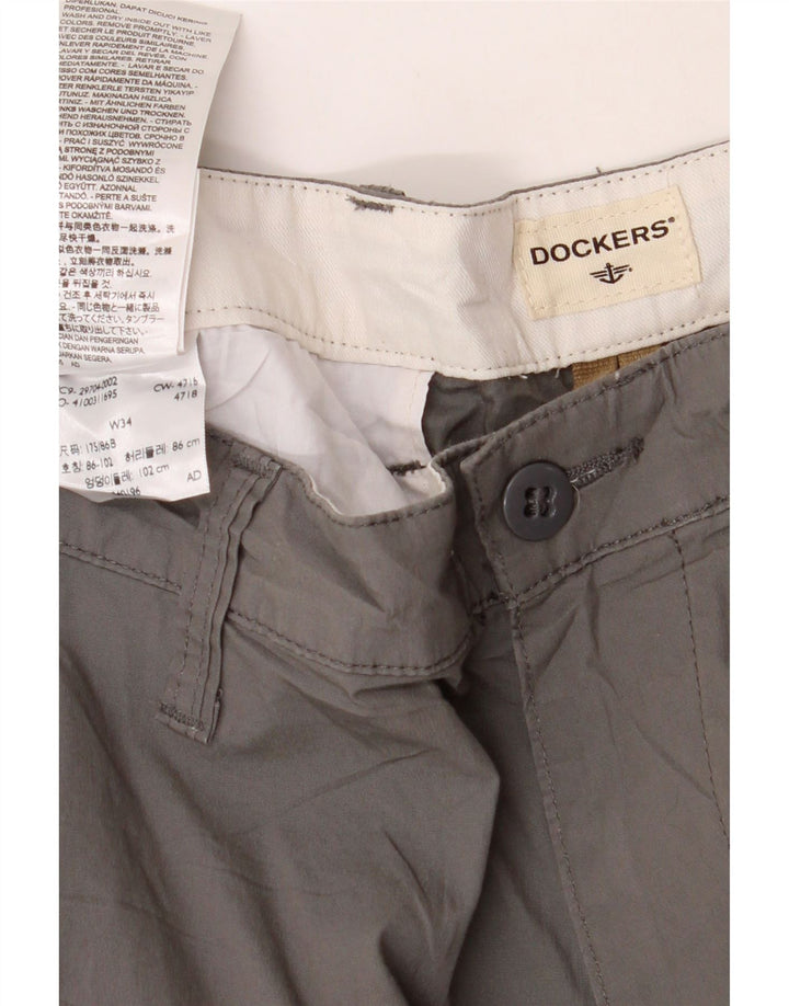 DOCKERS Mens Cargo Shorts W34 Large  Grey Cotton Vintage Dockers and Second-Hand Dockers from Messina Hembry 