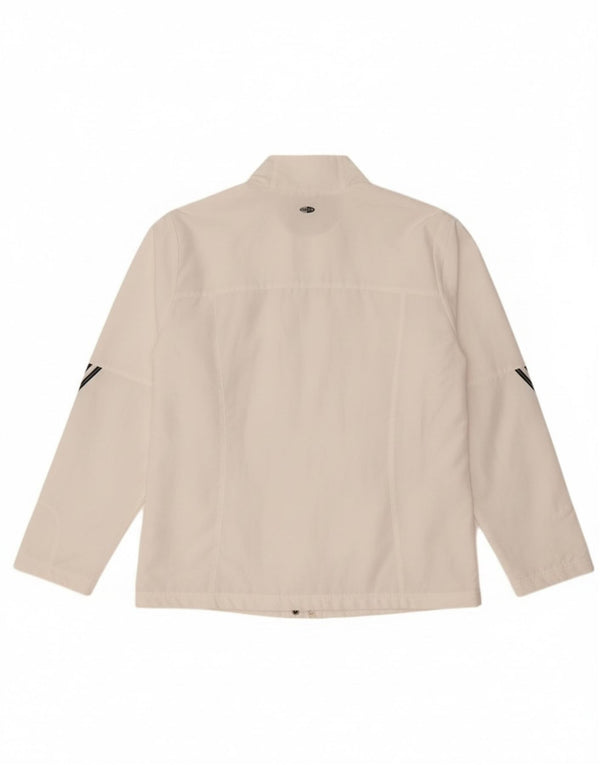 Giacca da tuta da donna Adidas Climalite UK 16 grande poliestere bianco