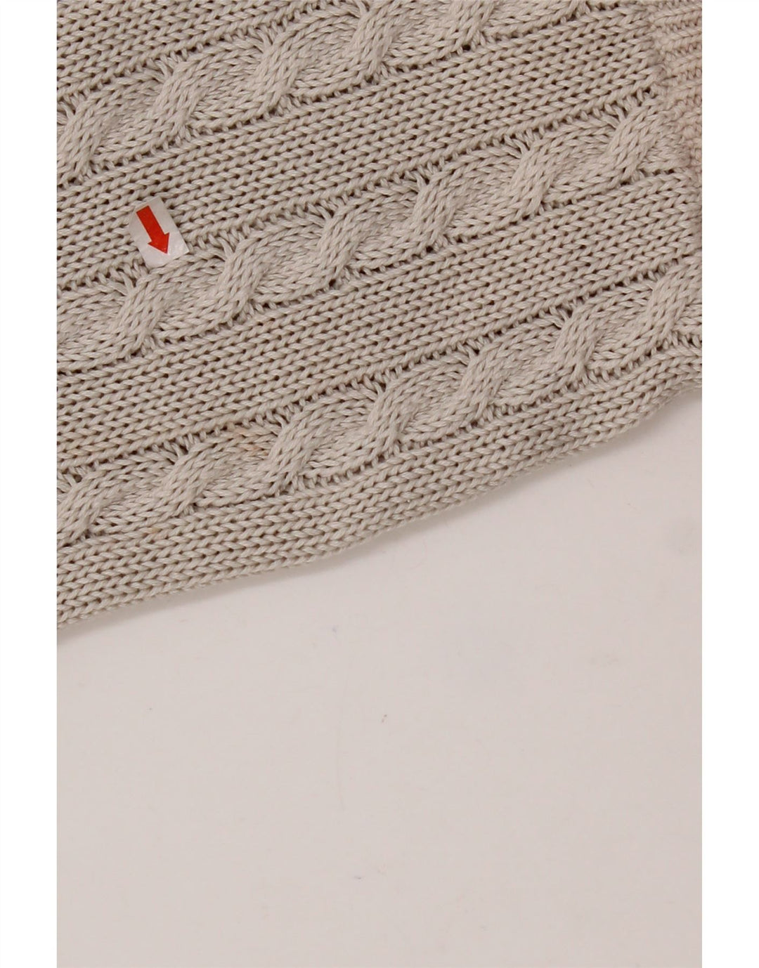 Maglione maglione girocollo da donna VINTAGE UK 14 Cotone Fair Isle grigio medio