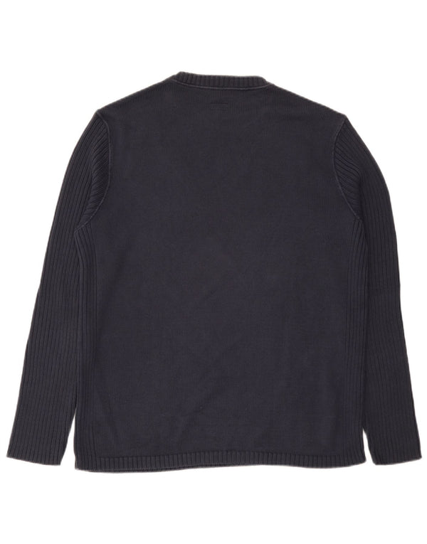 Maglione maglione girocollo da uomo Armani Jeans XL in cotone blu navy