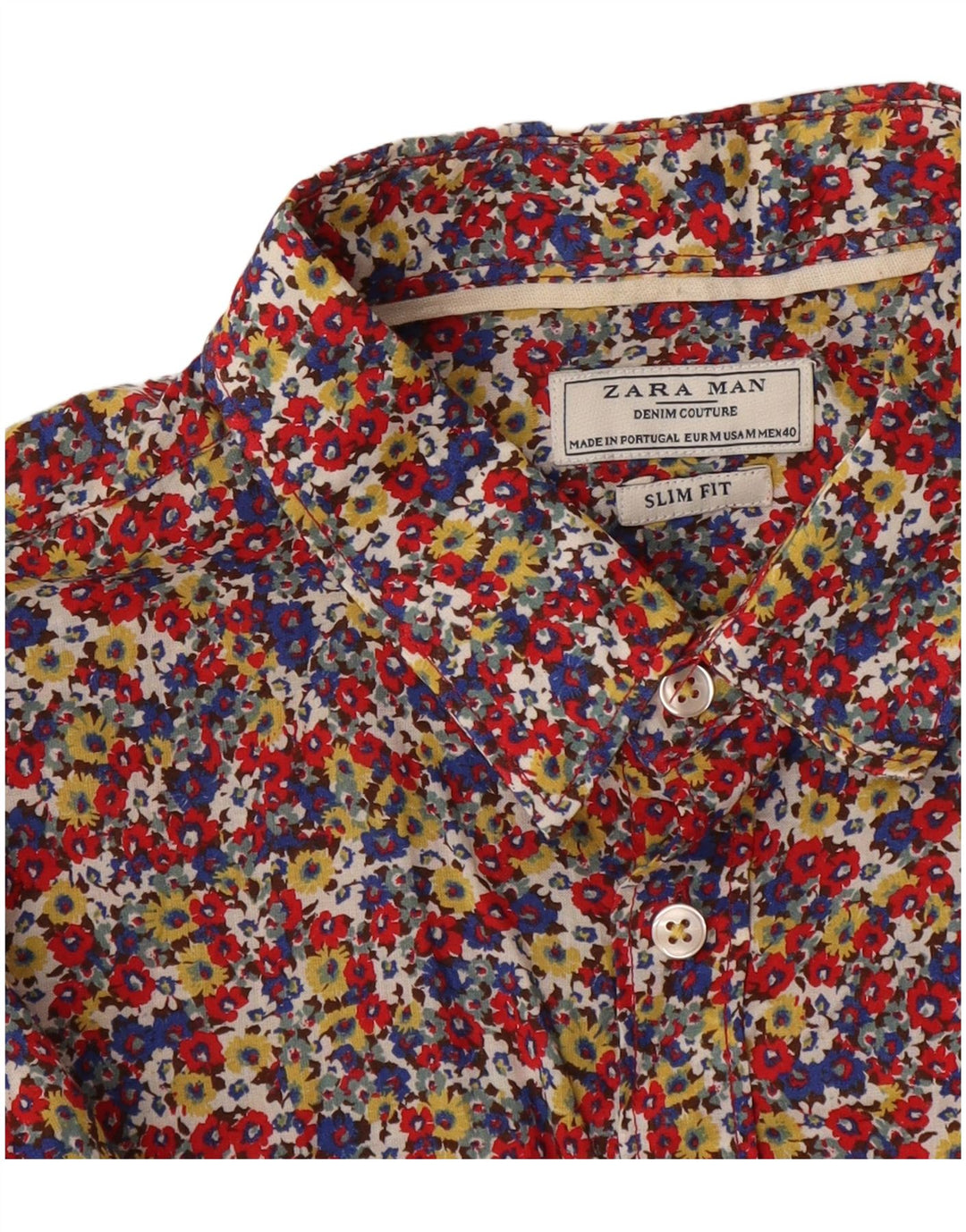 Camicia Zara da uomo slim fit media floreale multicolore