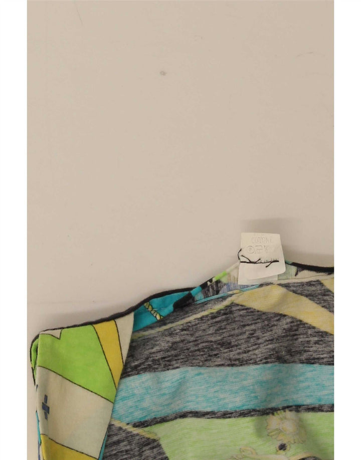 Prendisole grafico da donna vintage IT 44 cotone medio multicolore