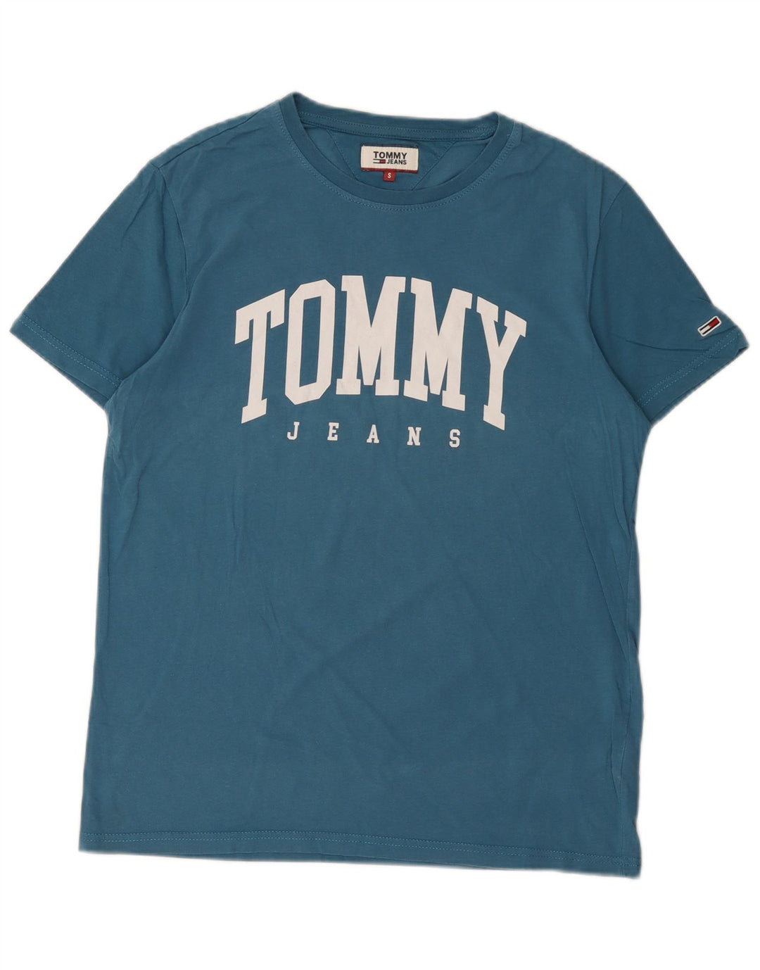 T-shirt grafica da uomo Tommy Hilfiger Top piccola in cotone blu