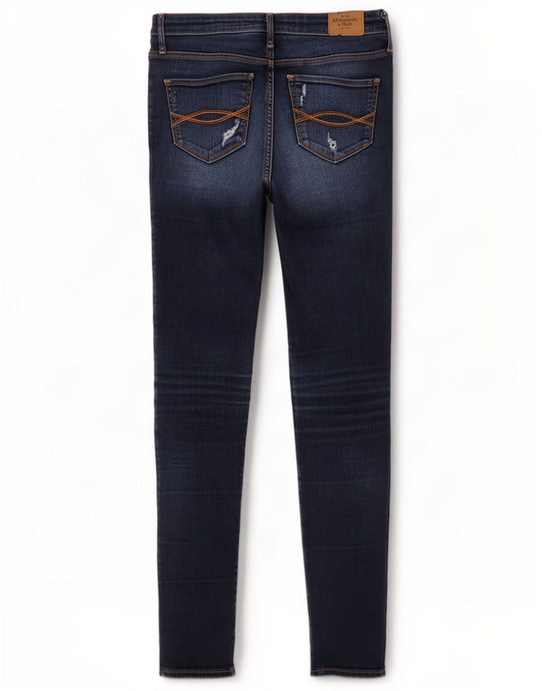 Jeans skinny da donna Abercrombie & Fitch US 2 XS W26 L31 Blu navy
