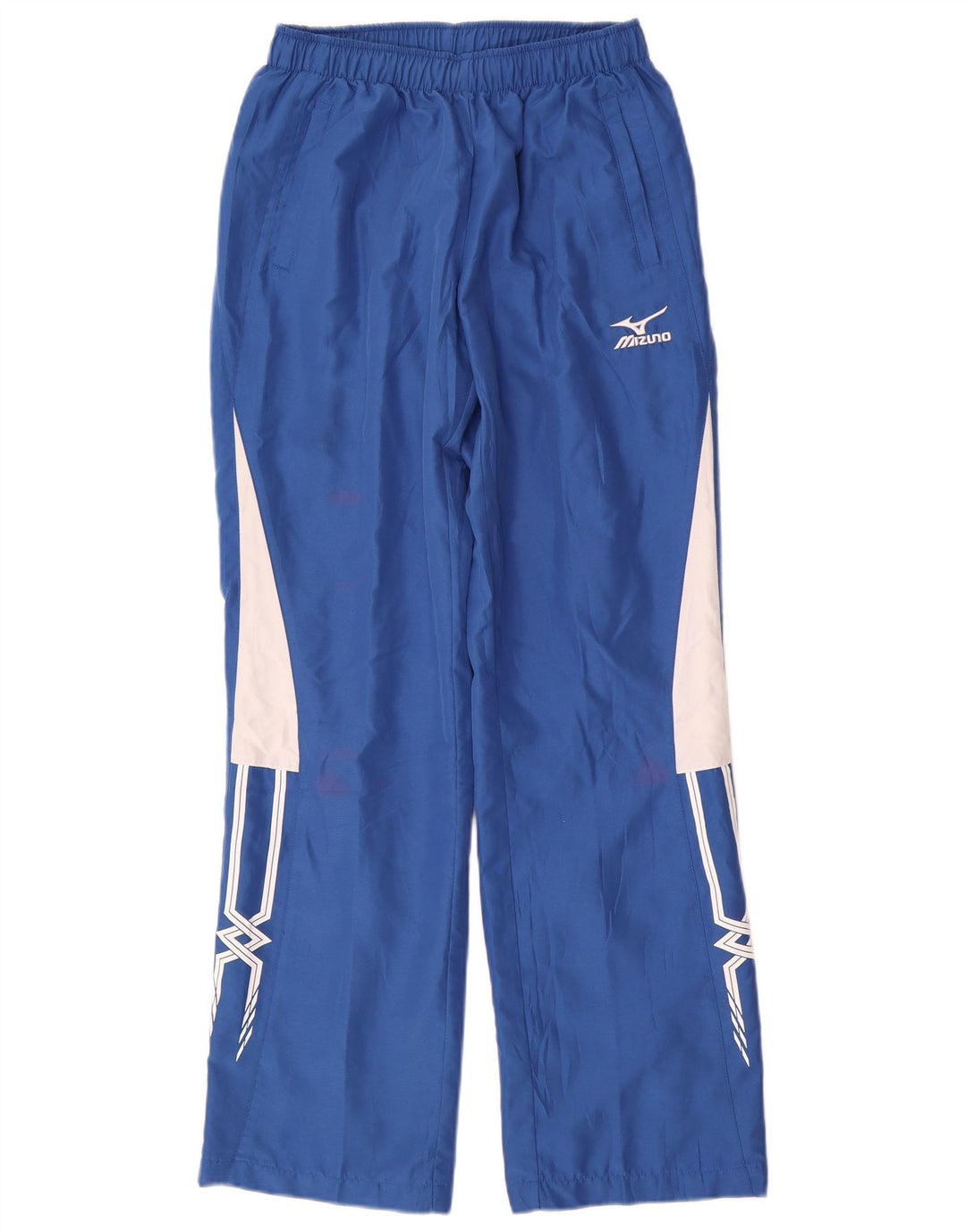 Pantaloni da tuta da donna MIZUNO UK 10 Small Blu Colourblock Poliestere