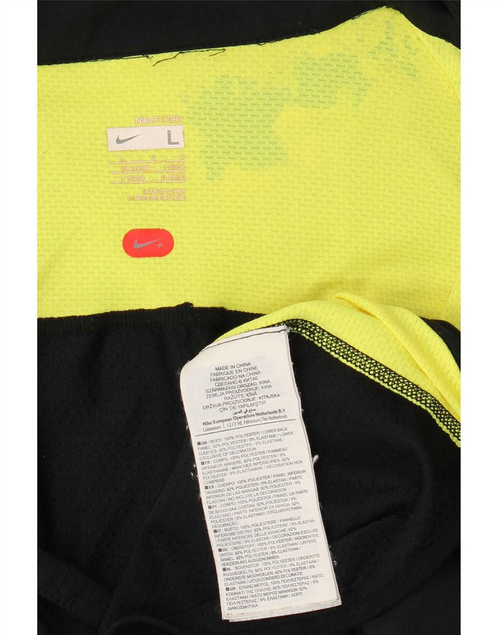 Giacca da tuta da uomo Nike UK 42/44 Large Nero Colourblock Poliestere