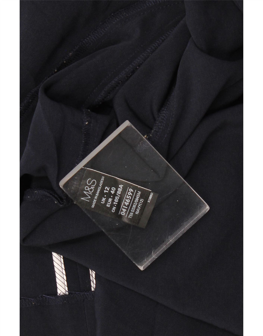 MARKS & SPENCER Giacca blazer aperta da donna UK 12 Poliestere blu navy medio