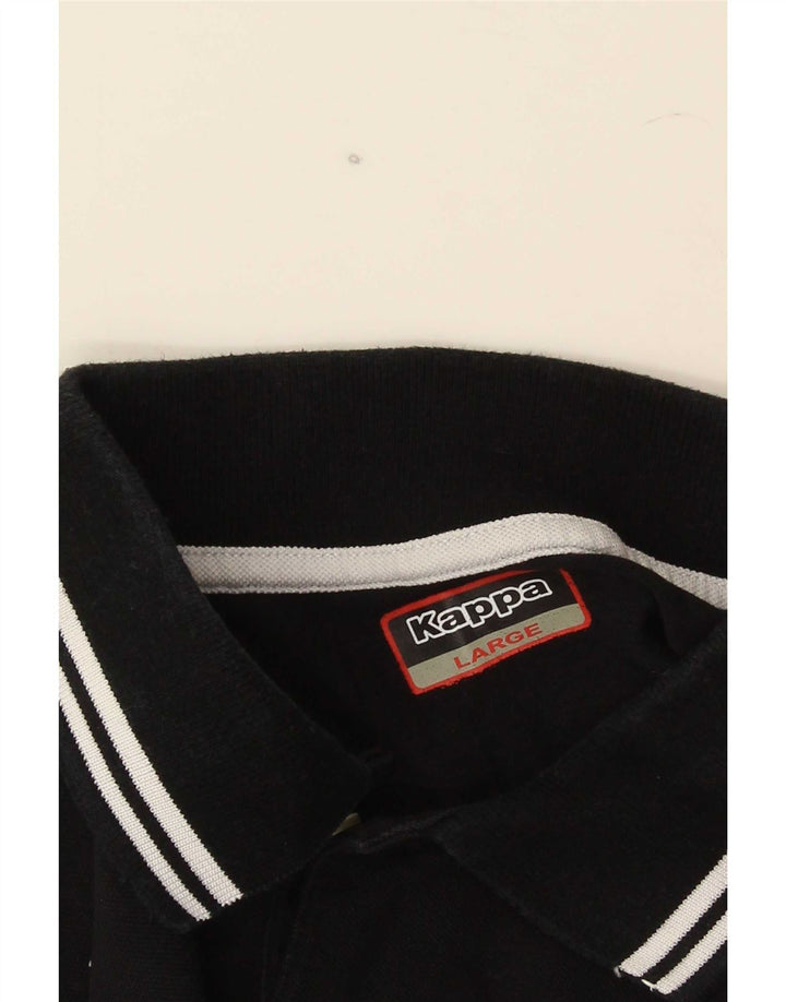 Polo Kappa Uomo Large a Righe Nere