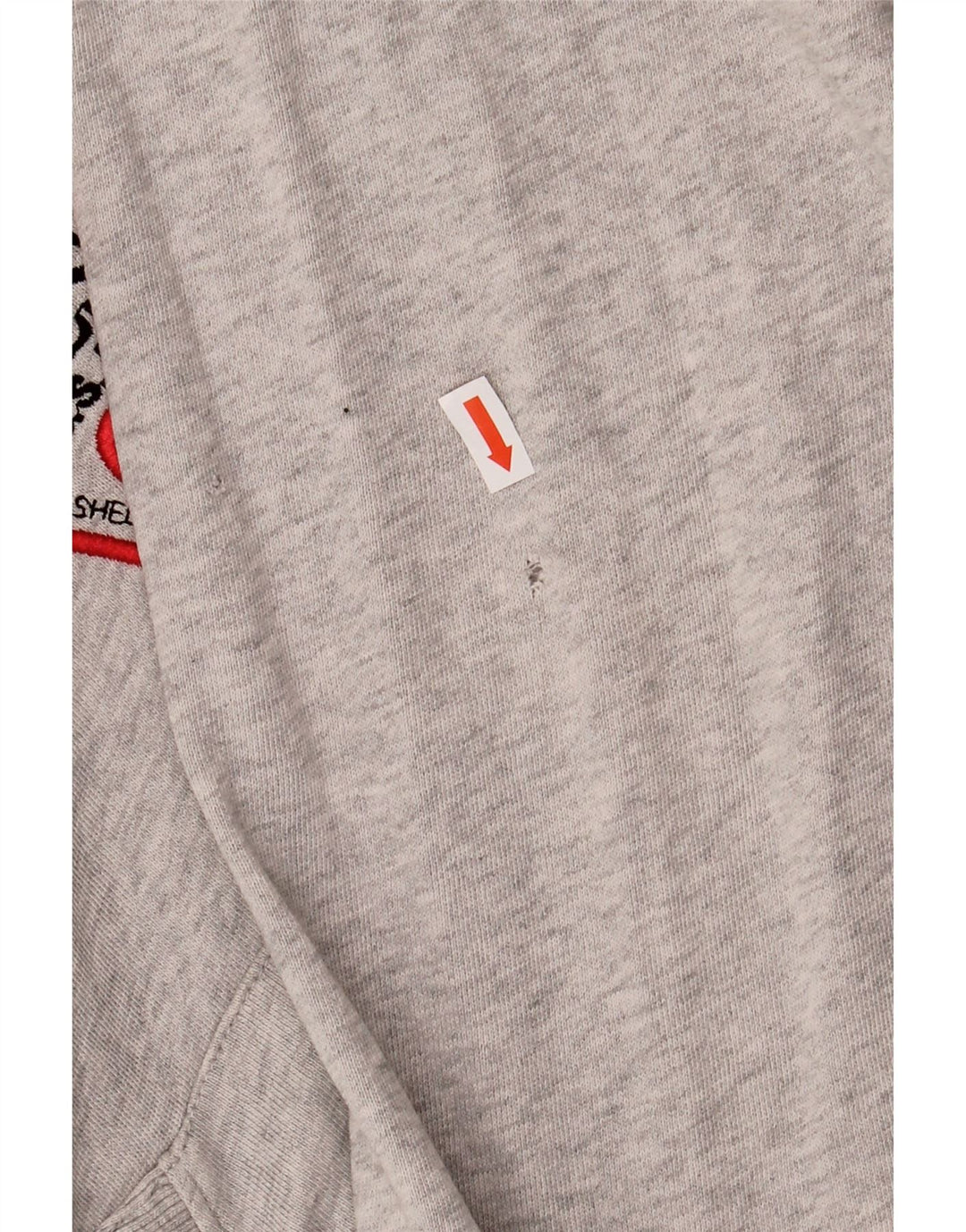 GUESS Felpa con cappuccio grafica da uomo ampia vestibilità ampia in cotone grigio