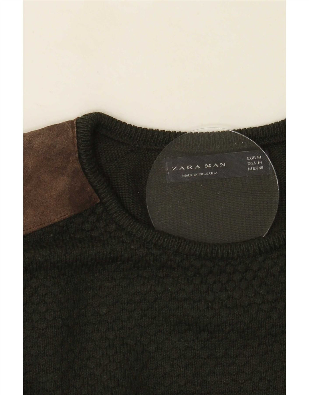 Maglione maglione girocollo da uomo Zara color verde medio