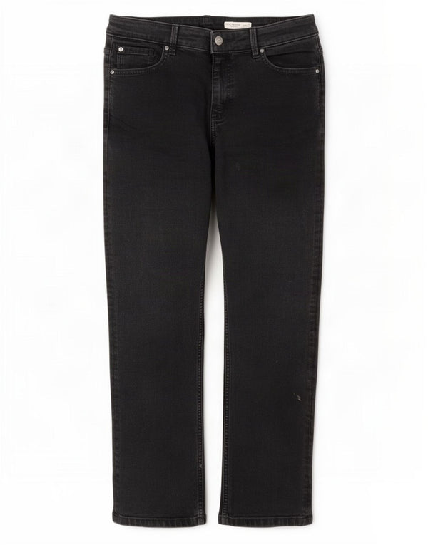 Marks & Spencer Donna The Sienna Straight Jeans UK 14 Large W30 L30 Nero