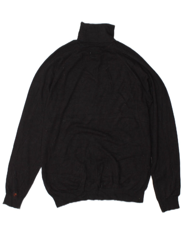 Maglione maglione collo alto da donna Zara UK 10 piccolo nero
