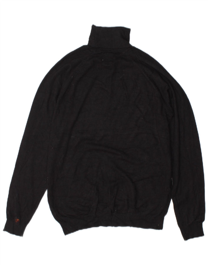 Maglione maglione collo alto da donna Zara UK 10 piccolo nero