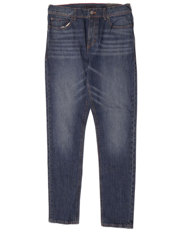 Tommy Hilfiger Ragazzi Slim Jeans 15-16 anni W28 L30 Blu Cotone
