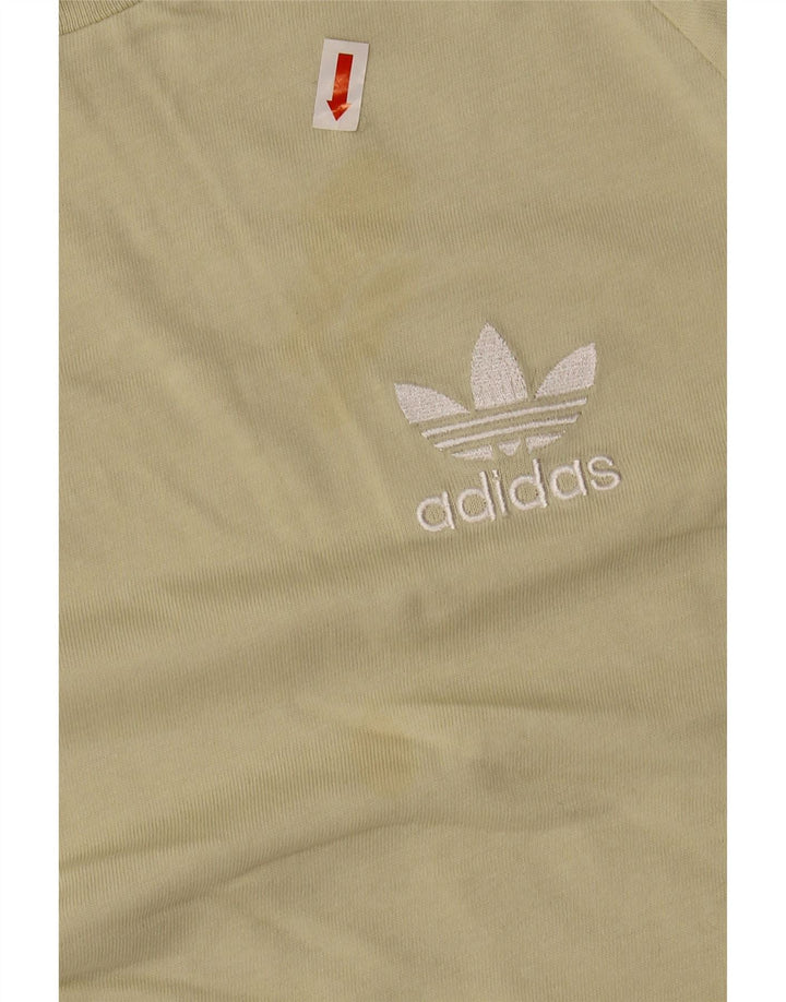 ADIDAS Mens T-Shirt Top Small Yellow Cotton
