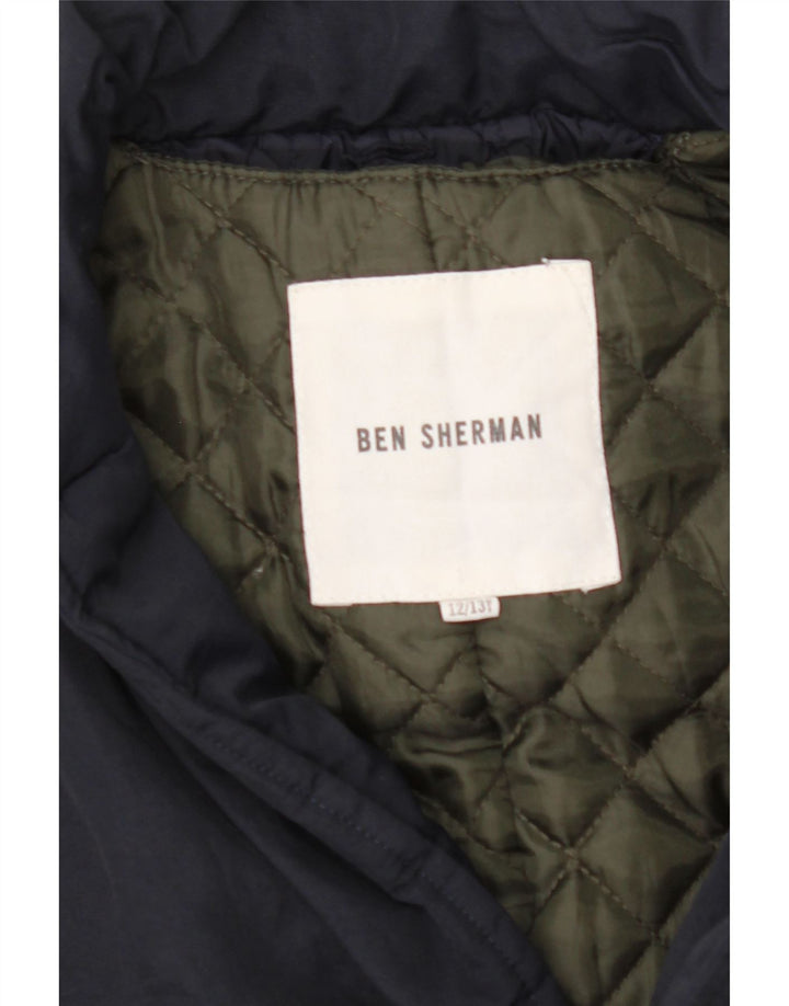 BEN SHERMAN Boys Hooded Bomber Jacket 12-13 Years Navy Blue Vintage Ben Sherman and Second-Hand Ben Sherman from Messina Hembry 