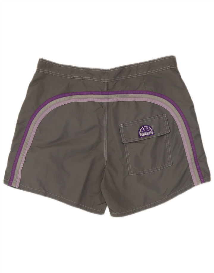 Pantaloncini da bagno da uomo Sundek in nylon grigio medio