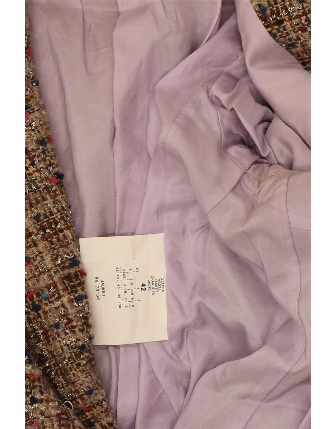 Giacca blazer da donna Max & Co. UK 10 piccola lana screziata beige