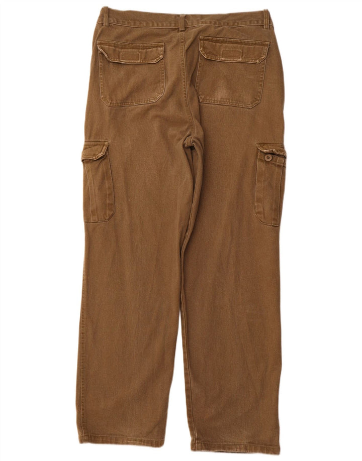 Pantaloni cargo dritti da uomo VINTAGE EU 52 XL W36 L30 cotone kaki