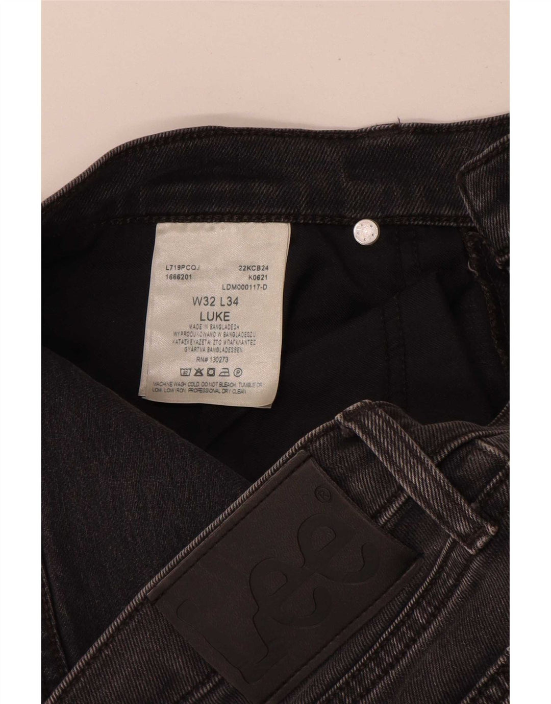 Jeans skinny Luke da uomo Lee W32 L34 cotone grigio